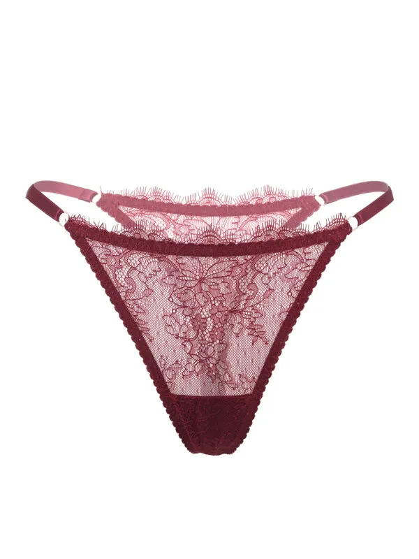 Isabella burgundy стринги на регуляции