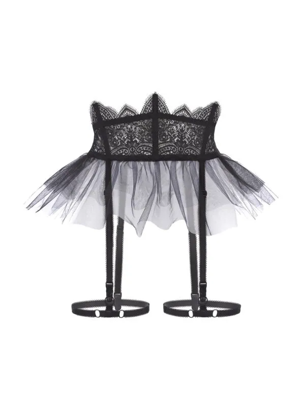 Swan black пояс с гартерами