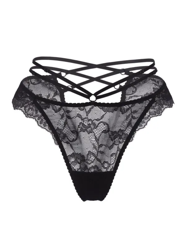 Serena black трусики с доступом