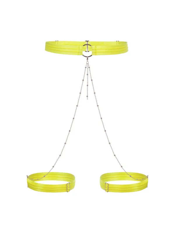 Tutti-frutti yellow пояс с гартерами