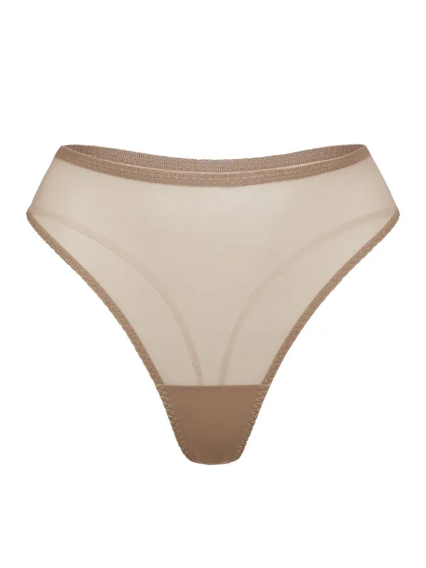 Siana beige высокие стринги