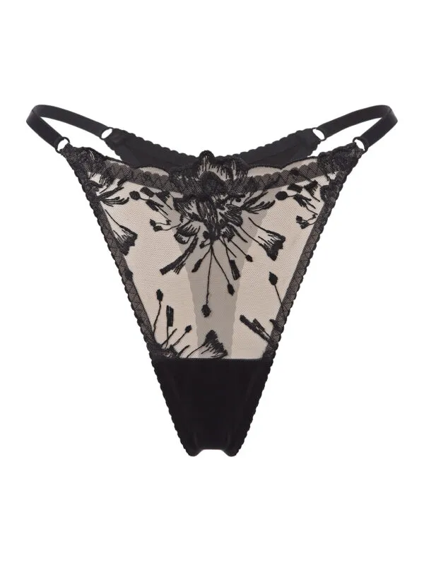 Ivone black стринги на регуляции lace